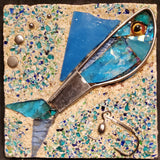 4x4 Blue Fish (unframed)