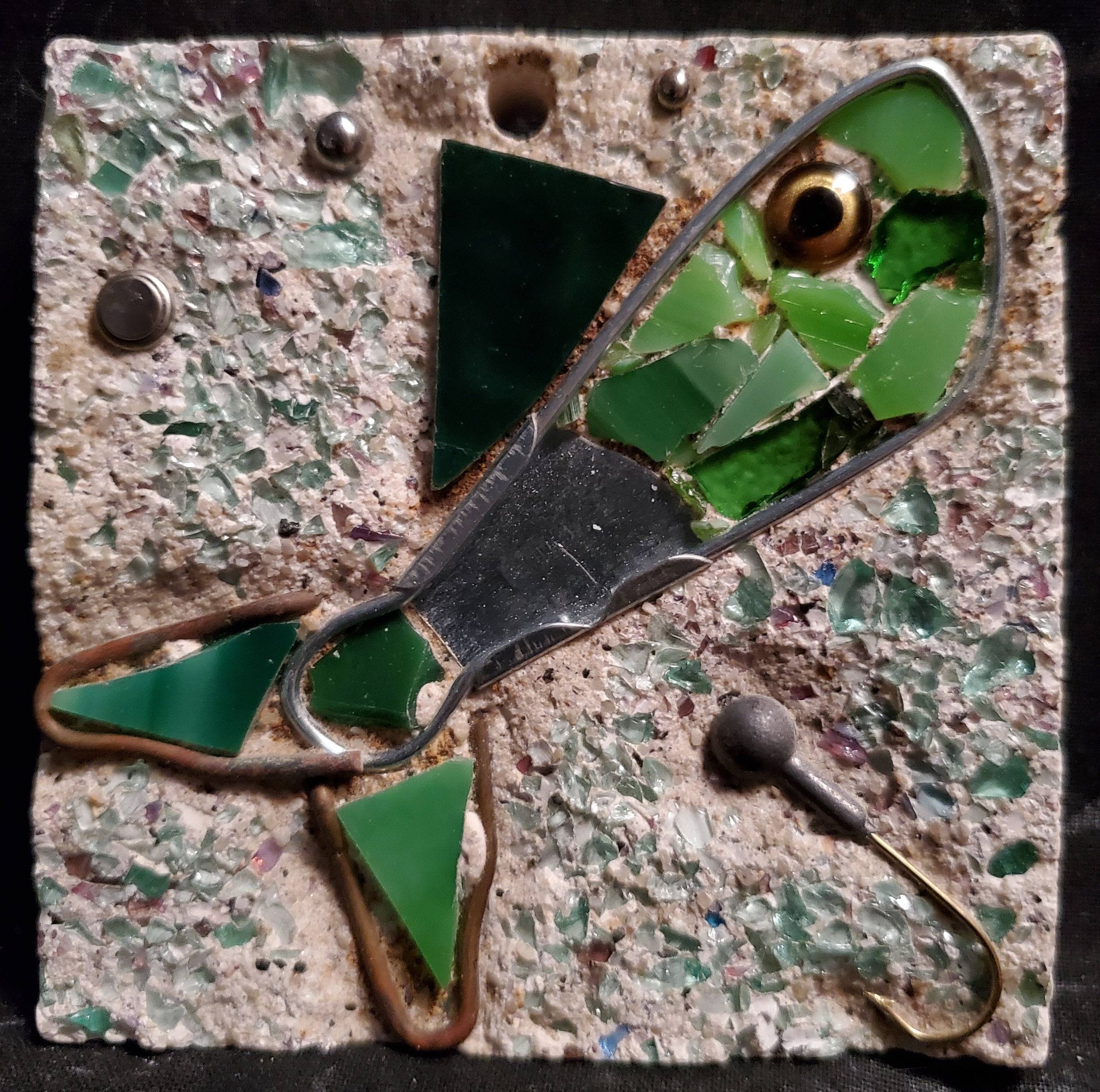 4x4 Green Fish (unframed)